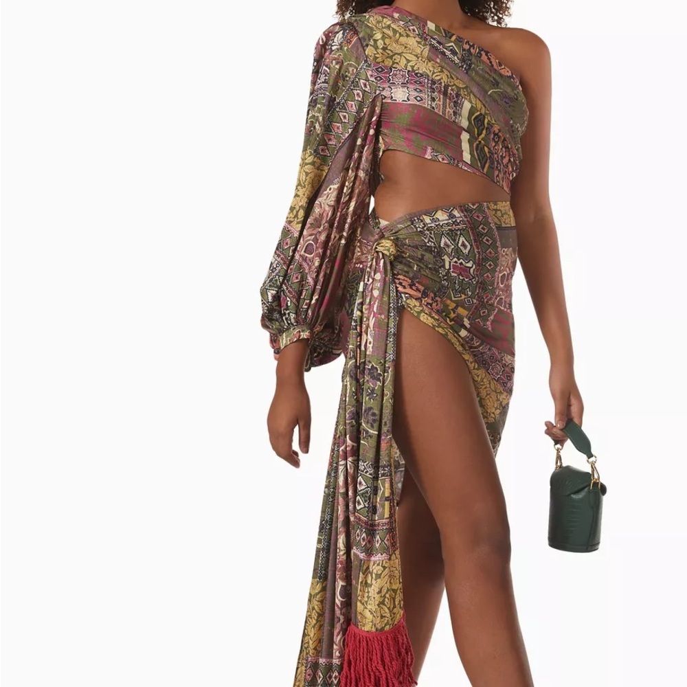 Bronx and Banco Multicolor One-Shoulder Mini Dress